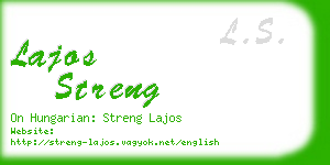 lajos streng business card